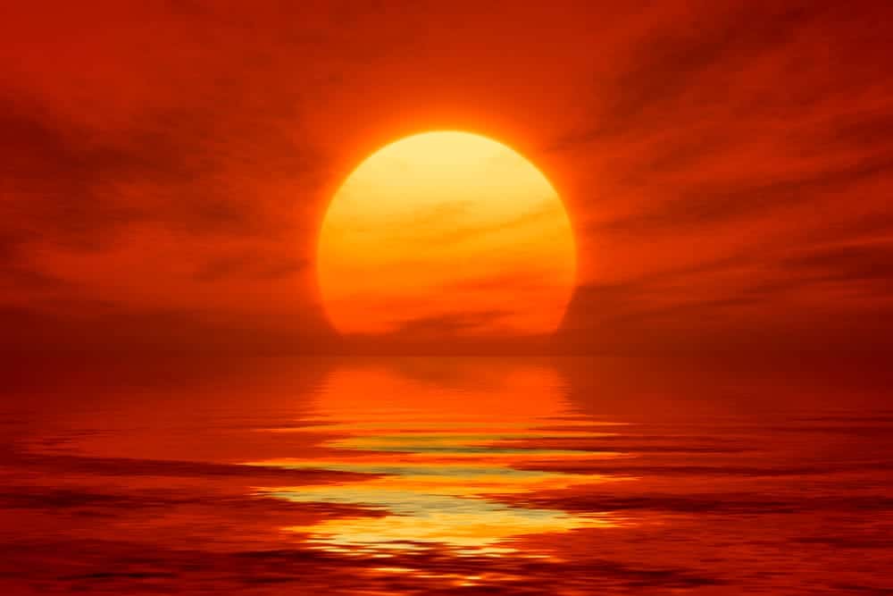 Solen er så rød mor