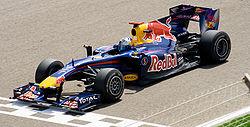 Vettel driving for Red Bull Racing at the 2010 Bahrain Grand Prix, where he took the first pole position of the season, tags: sebastian tilbage formel - CC BY-SA