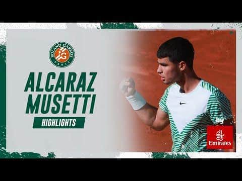 Video, tags: carlos alcaraz lorenzo musetti french open fjerde - Youtube