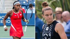 Left: Coco Gauff, Right: Maria Sakkari, tags: gauff ved citi open - CC