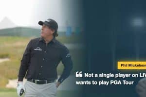 Phil Mickelson says "Not a single player on LIV wants to play PGA Tour," via nypost.com, tags: disciplinære - CC