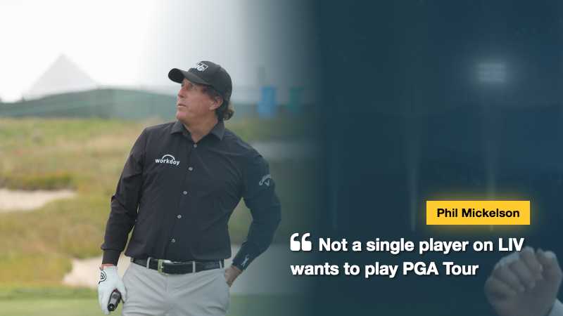 Phil Mickelson says "Not a single player on LIV wants to play PGA Tour," via nypost.com, tags: disciplinære - CC