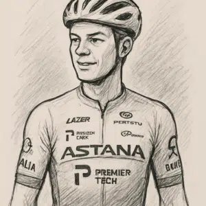 Jakob Fuglsang i professionel cykeltrøje med synlige sponsorlogoer – illustrerer artiklen om hans løn i 2024.