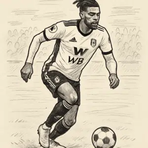Philip Billing i Fulham-trøje dribler bolden i Premier League – billede til artikel om Philip Billings løn