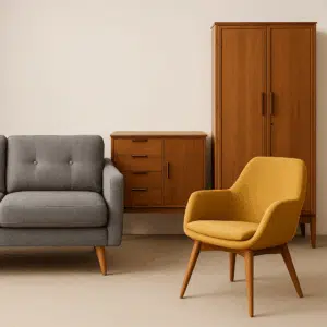 Populære møbler som sofa, stole, skænk og skab til møbel krydsord