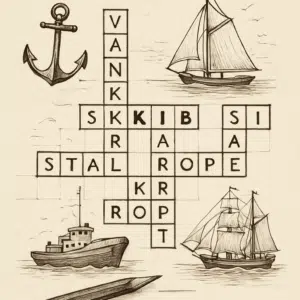 Krydsord med ordet ’skib’, maritime termer og skibsskitser – vejledning til hurtige løsninger.