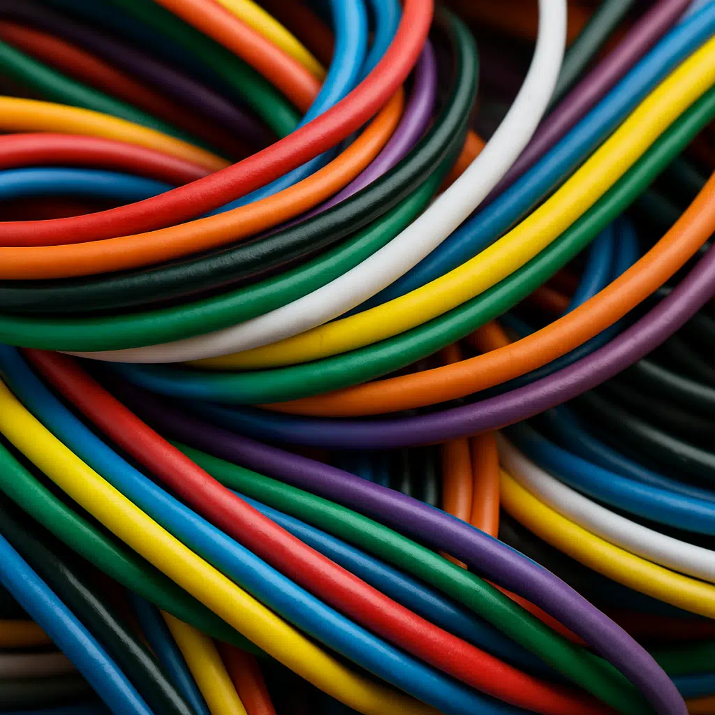 Et krydsordsfelt med ordet 'wire' markeret og forslag til synonymer som kabel, ledning og streng