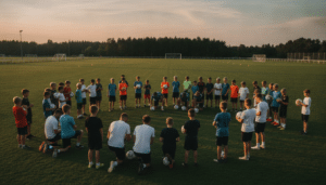 Lyngby-spillere inspirerer unge fodboldtalenter på fodboldskolebesøg