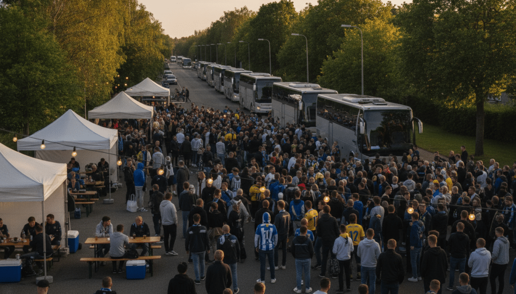 Lyngby-fans gør sig klar til storkamp mod Brøndby på søndag